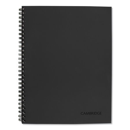 Cambridge 9-1/2 x 7-1/4" Side Bound Guided Business Notebook, Black, 80 Pg 06122
